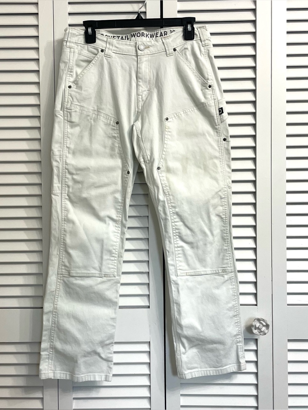 Dovetail Workwear Anna Taskpant Double Knee Pants Womens Size 10/30 White EUC